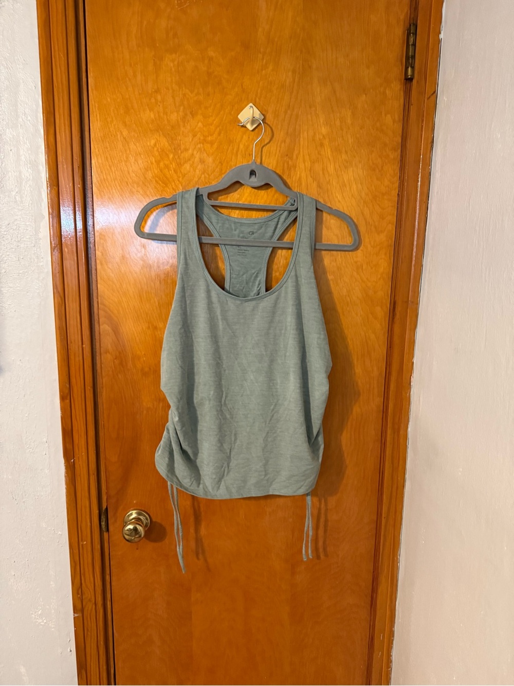 GAP Sage Green Racerback Tank with Side Ties